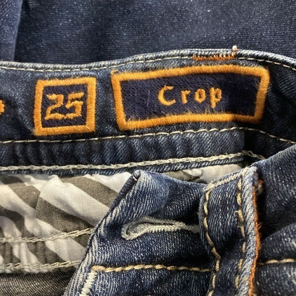 Rock Revival Yara Crop Pants Blue Denim Size 25 - Picture 10 of 11